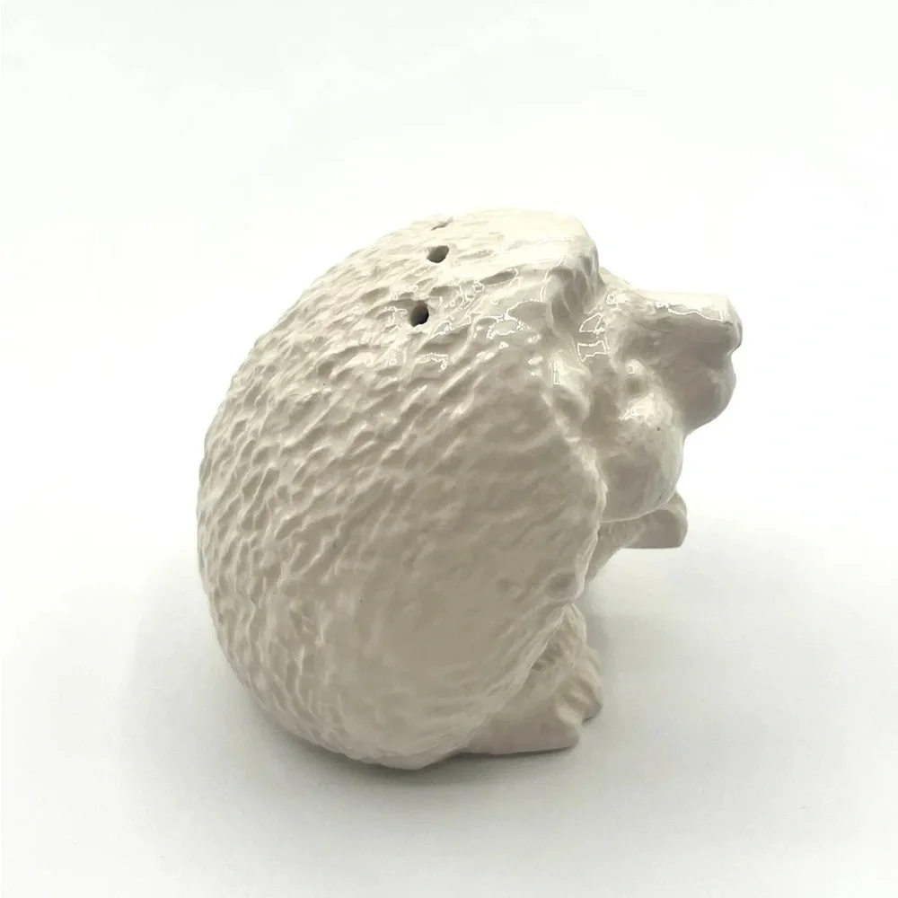Cream Ceramic Hedgehog Salt or Pepper Shaker